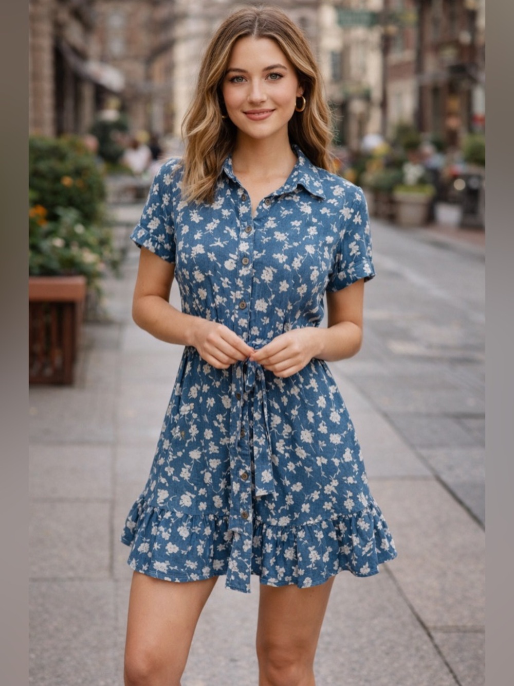Velvet Heart Blue Floral Dress